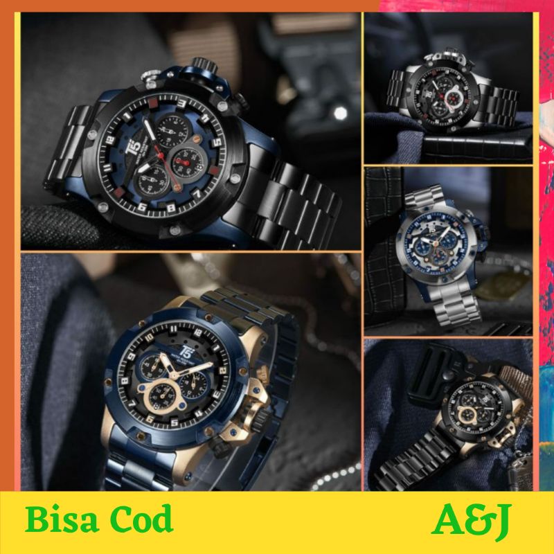 [ COD ] JAM TANGAN PRIA NEW T5 H3760 G ORIGINAL
