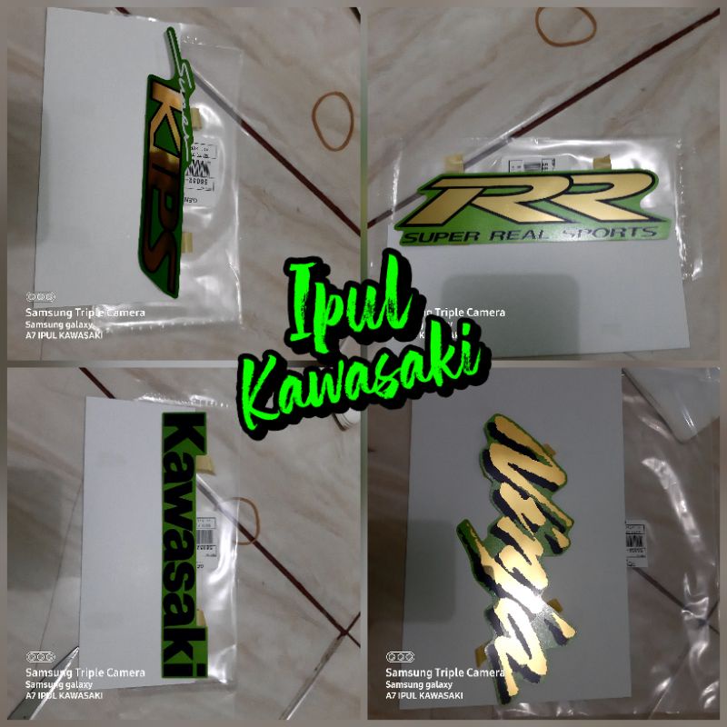 stiker striping decal ninja 150 rr old hijau 2006 original