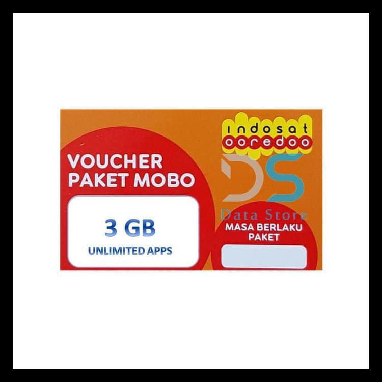BAYAR DI TEMPAT VOUCHER DATA INDOSAT 3GB + UNLIMITED APPS KODE 500