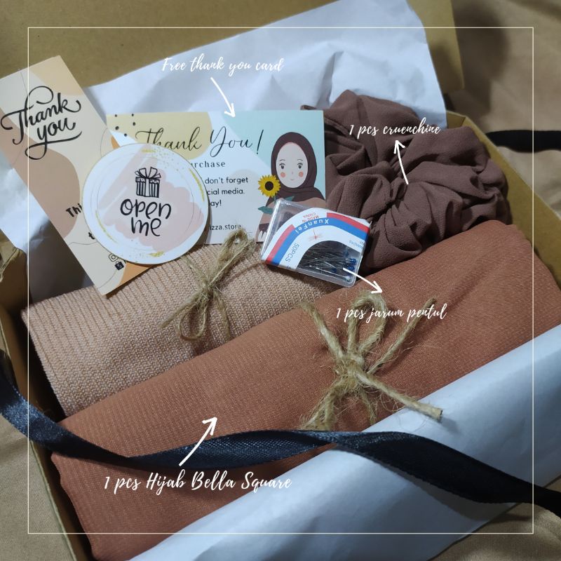 

Hampers gift box hijab bella square | hampers bella square | PAKET A1