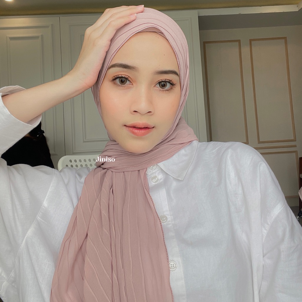 JINISO - Aura Wave Earth Tone Pashmina Full Plisket-6