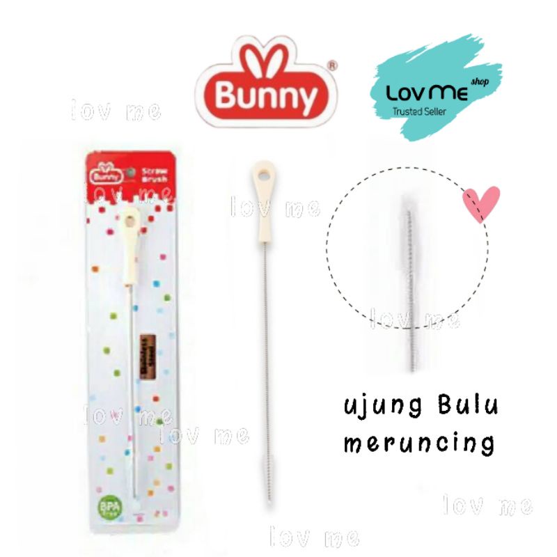 lov me❤ Lusty Bunny Sikat kecil panjang Sedotan | Sikat Kecil besi kokoh tapi lentur ujung bulu  meruncing Sk3017