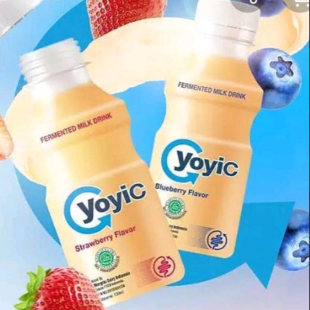 Yoyic 130ml strawberry dan blueberry