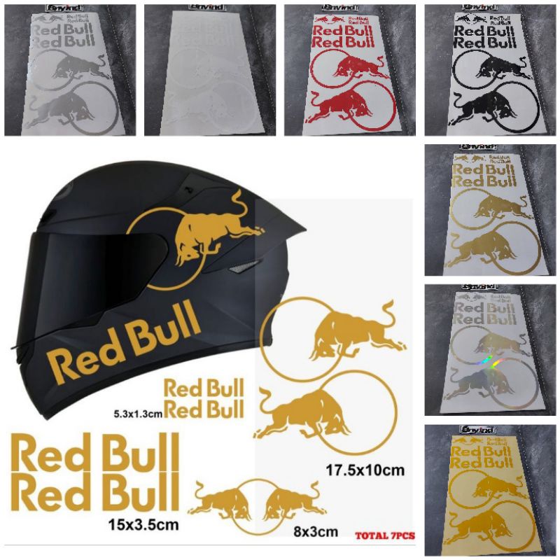 STICKER RED BULL SET STICKER HELM STICKER MOTOR STICKER MOBIL SET CUTTING