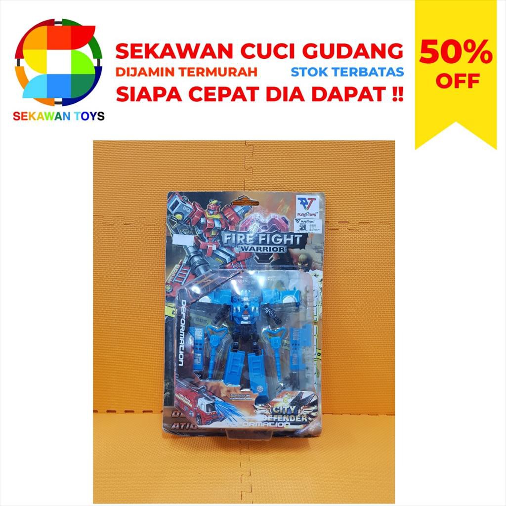 Mainan Anak Robot Fire Fight Warrior Set