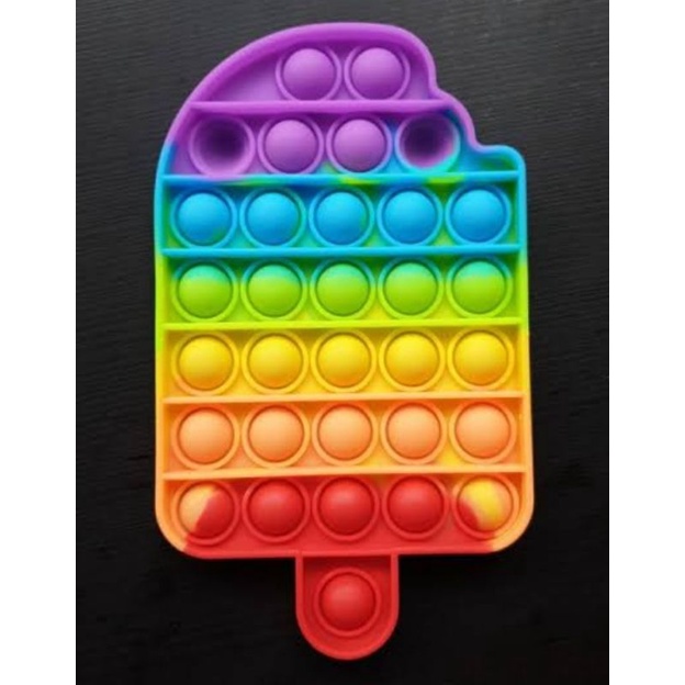 (FREE KELERENG) POP IT RAINBOW JUMBO POP IT MURAH-Es rainbow