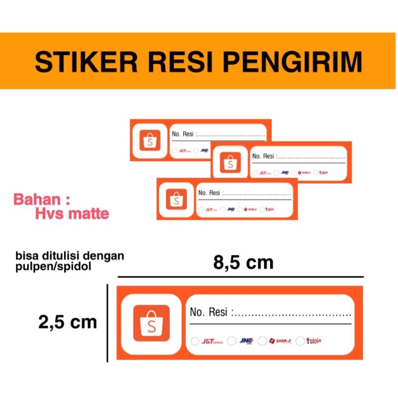 

Stiker Resi Pengirim Shopee
