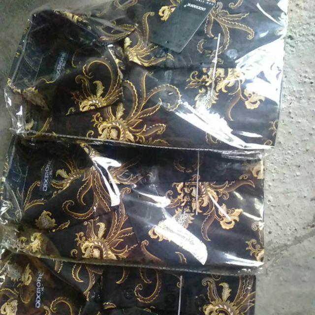Kemeja Batik Pria Lengan Panjang Bl10 Katun Motif Modern Dixmont Semi Slimfit Premium