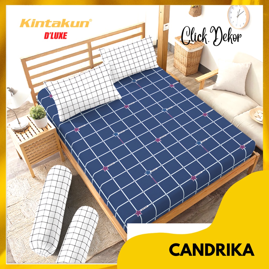 Sprei Kintakun Dluxe King - Sprei King ukuran 180x200 tinggi 20 cm Motif CANDRIKA -  Sprei Cantik Mu