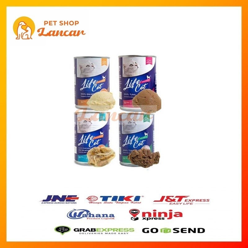 Life Cat Kaleng 400GR Makanan Kucing Kaleng Life Cat Tuna Kitten 400Gr