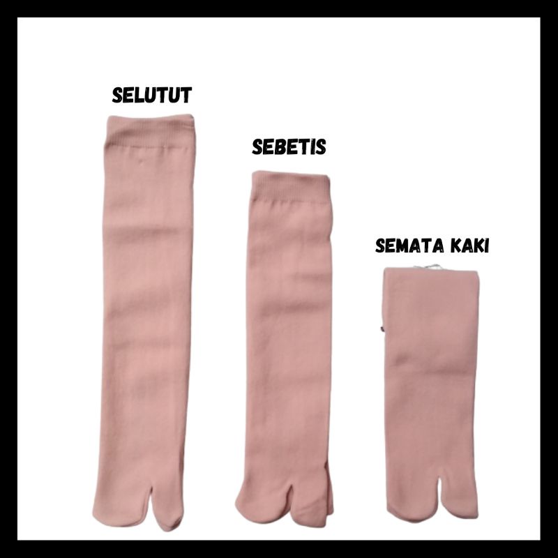 Kaos kaki Muslimah wanita Jempol Semata Kaki Polos Remaja Dewasa Murah