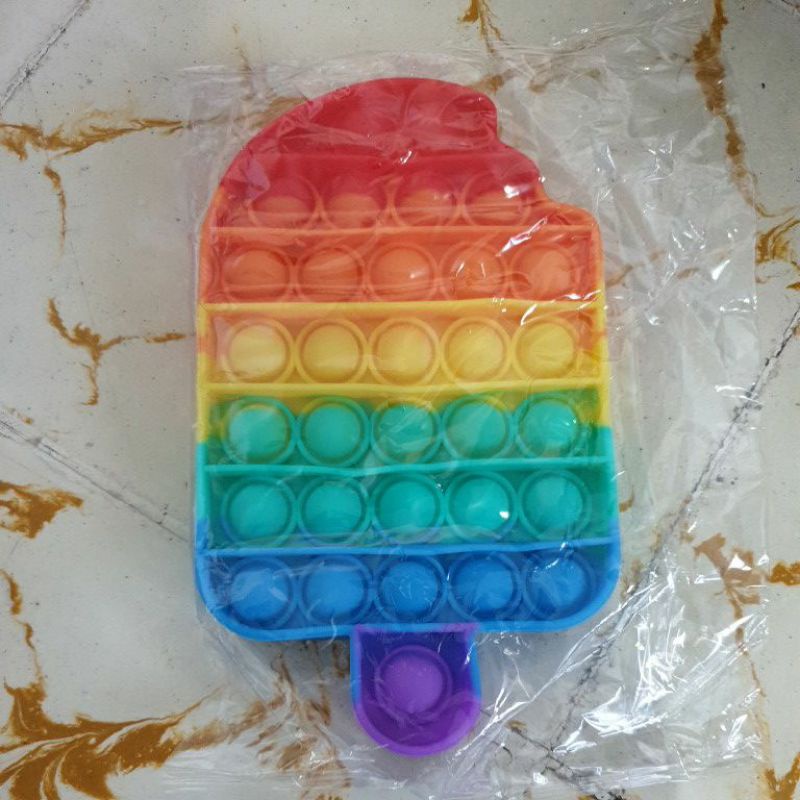 POP IT Rainbow Popit Macaron Murah | Pop it mainan-Ice Cream Rainbow