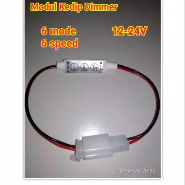 Modul led strobo kedip lampu spoiler mobil motor