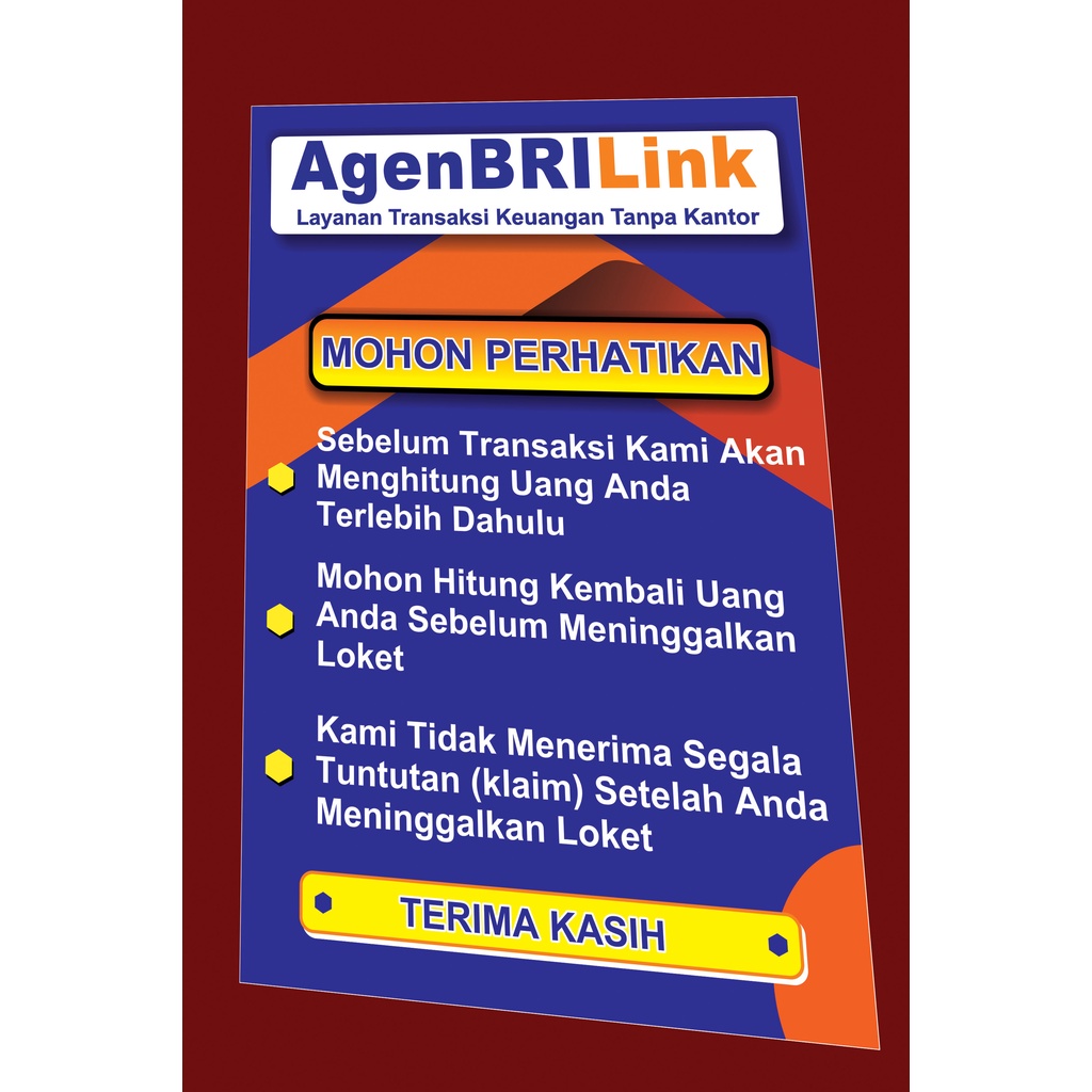 9.9 STIKER BRI LINK PERHATIAN