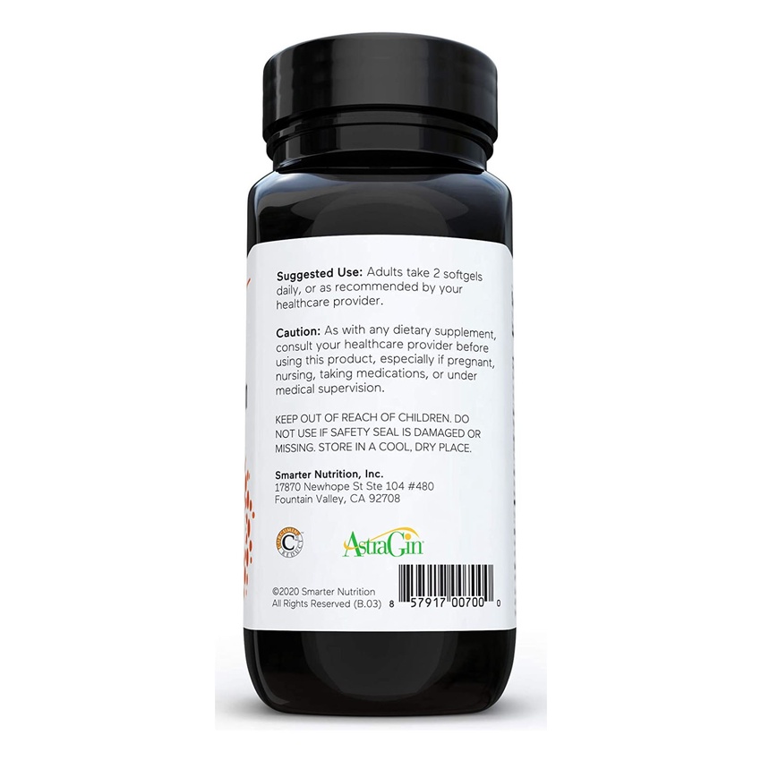 Smarter Nutrition Curcumin 60 VegSoft Vitamin C Antioksidan ORI USA