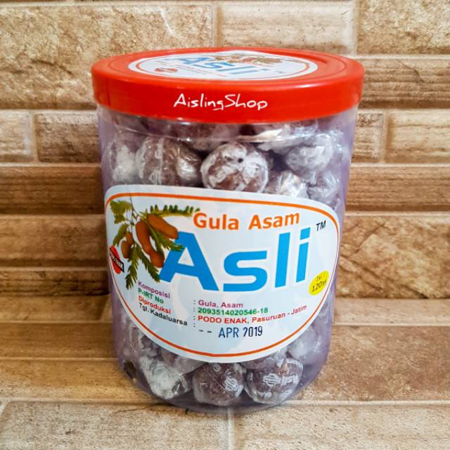 

Permen Gula Asam Asli Toples (120pcs)