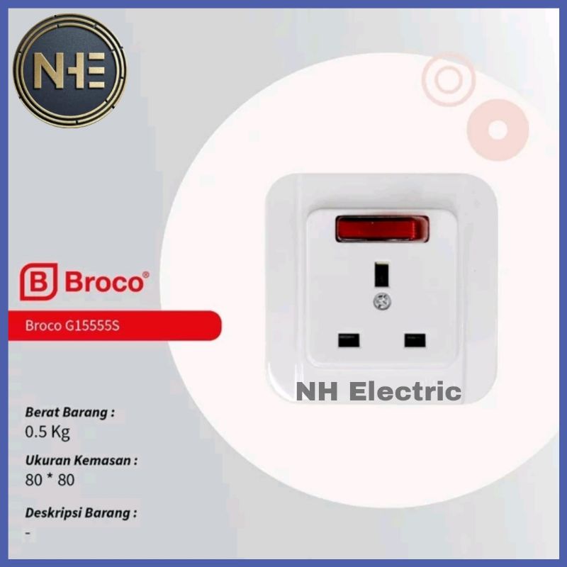 IB Stop Kontak Ac Galleo G155 Broco Socket Outlet With Inbow Broco