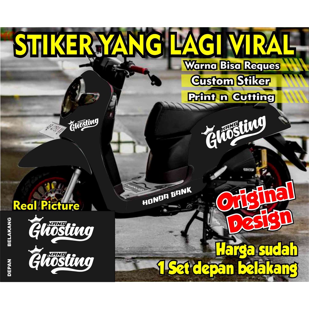 STIKER STRIPING SCOOPY GHOSTING STIKER SCOOPY TERBARU