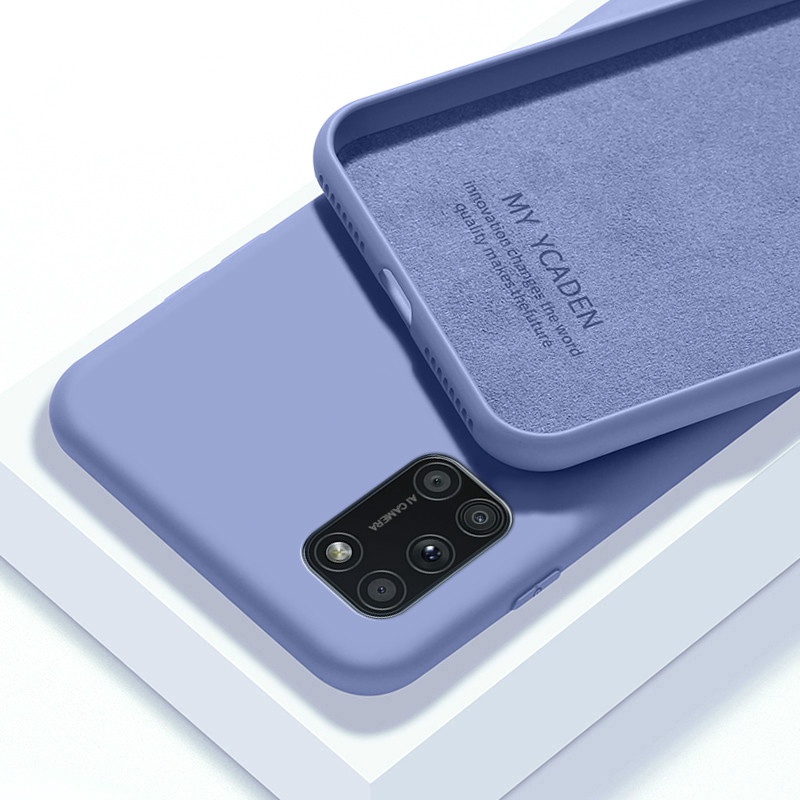 OPPO A16 A54 A15 A15S A53 2020 A92 OPPO A52 A53 A5S A12 A7 Case Liquid Silicone Anti-Slip Shockproof Phone Cover-grey