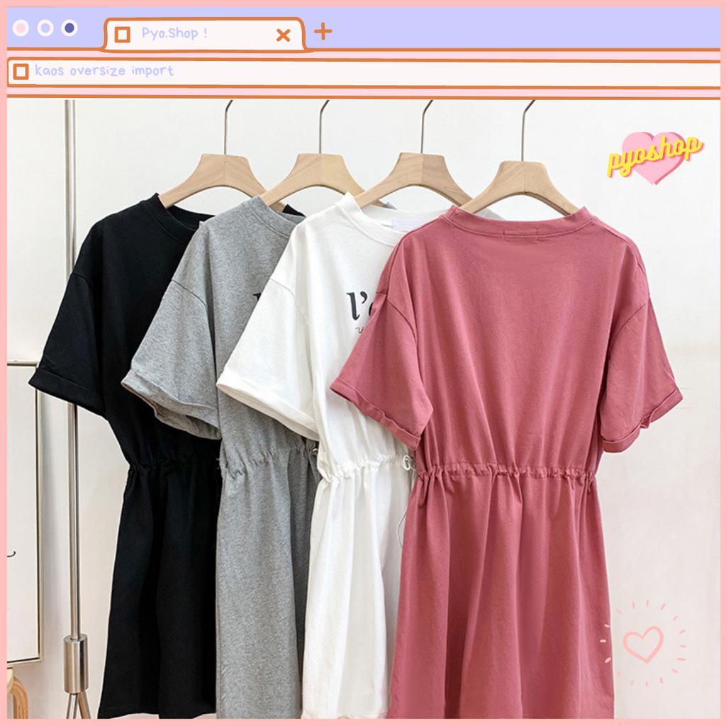 Oversize Dress Mini Kaos Import L'amour Wanita