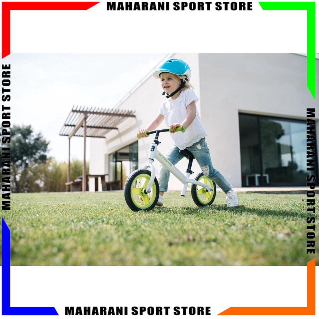 Sepeda Keseimbangan Anak Murah BTWIN RUNRIDE 100 KIDS 10" BALANCE BIKE Putih Original