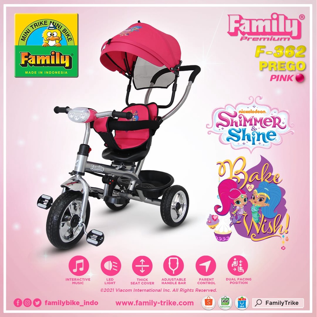 Sepeda Anak Roda Tiga Family Tricycle NEW F-362 murah