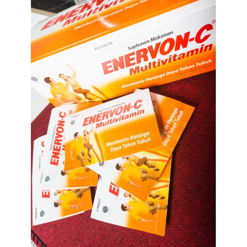 COD - ENERVON C STRIP MULTIVITAMIN ISI 4S - SUPLEMEN DAYA TAHAN TUBUH