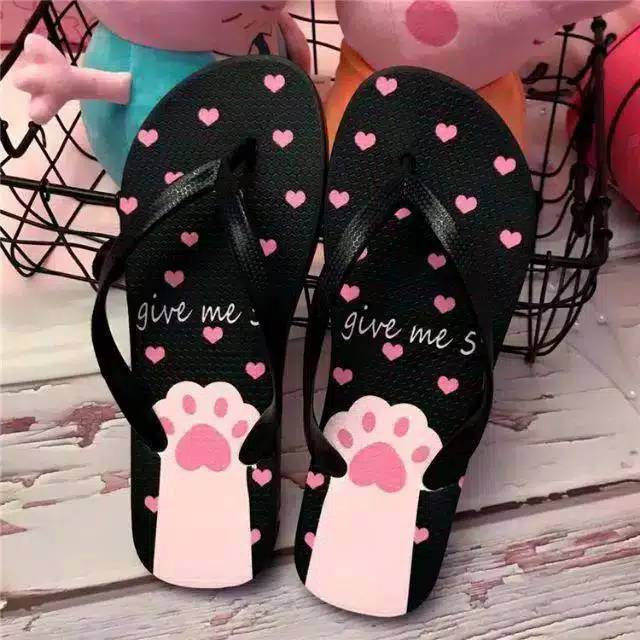 PROMO SANDAL MOTIF KUCING GIVE ME TERBARU