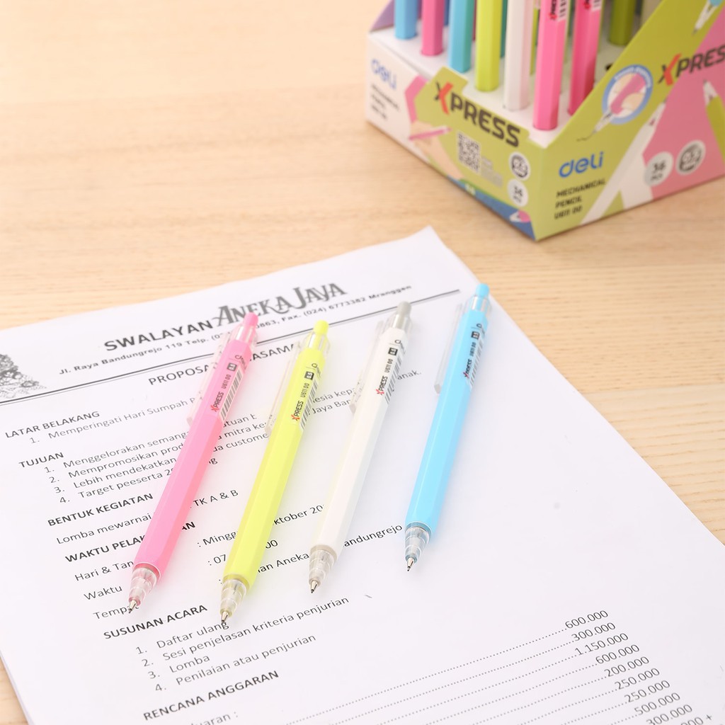 Pensil Mekanik DELI Xpress Warna 0.5mm - EU61100-1