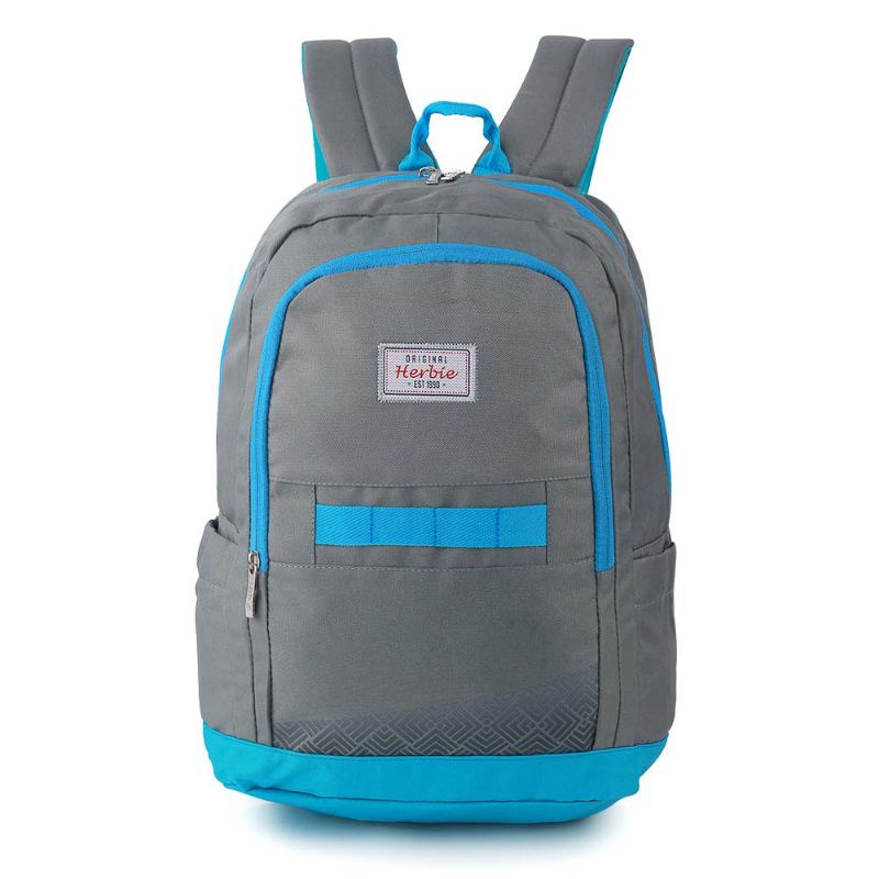 Herbie - Tas Backpack Wanita Terbaru Abu | Tas Ransel Cantik | Tas Sekolah Kuliah Kerja Cewek | Tas Gendong Original Bahan Premium Cordura