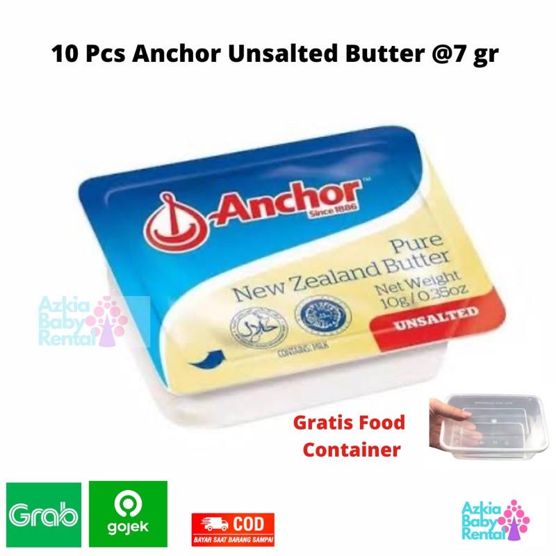 Anchor Unsalted Salted Butter MPASI bayi 10 pcs 7gr butter anchor mpasi butter MPASI butter bayi organik anchor unsalted anchor salted