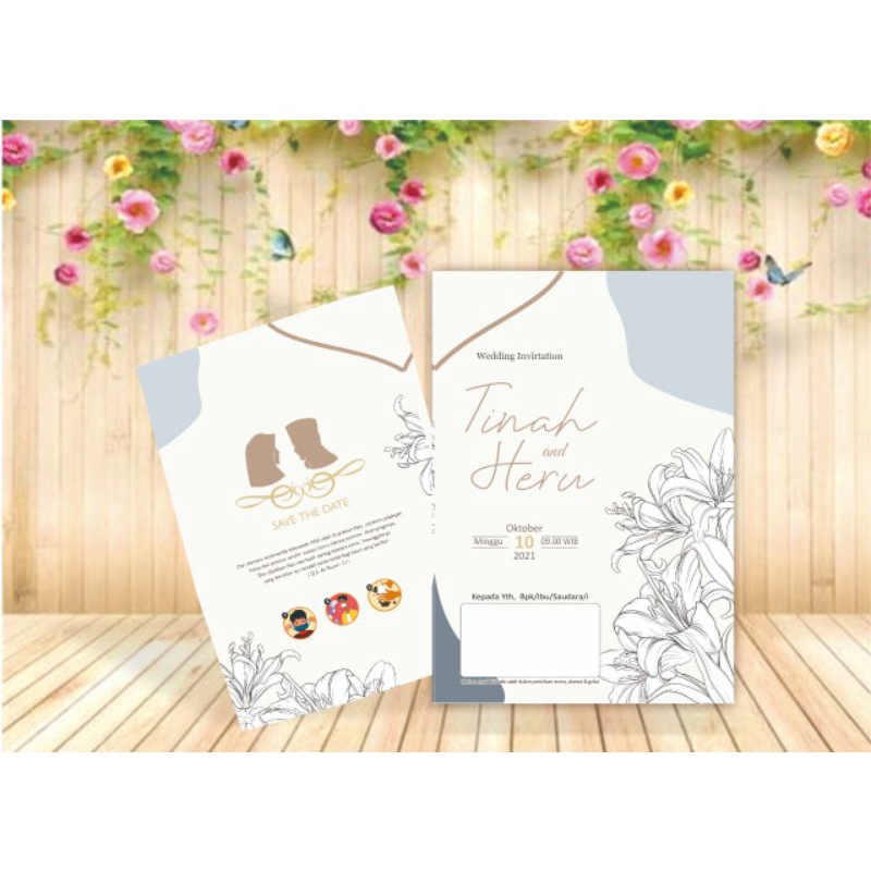 Jual Undangan Murah Simpel, Keren, Elegan ( KERTAS JASMINE ) Indonesia