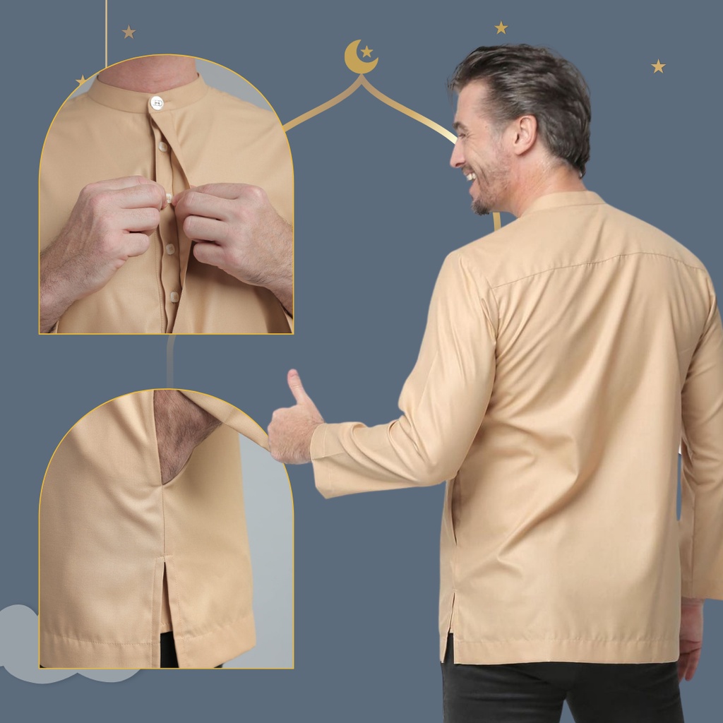 Kurta Utsmani | Koko Kurta Premium | Bahan Katun Haramain Lux