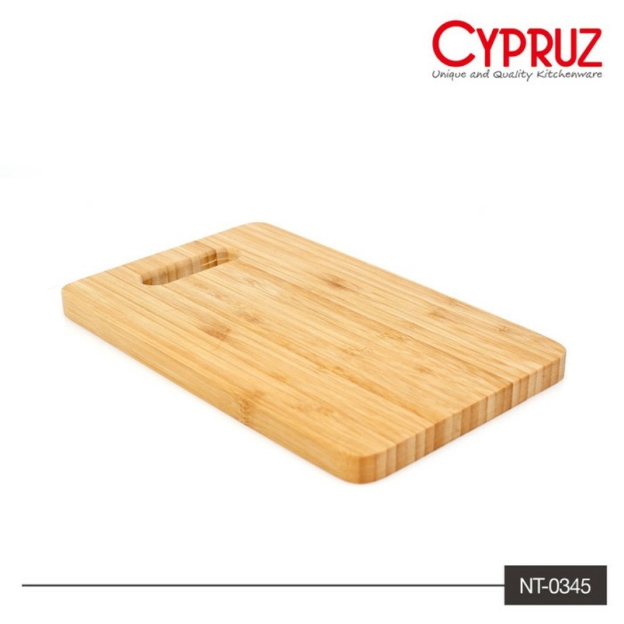 CRYPUZ NT 0345 KH - Talenan Bambu Persegi Rectangular Bamboo Chopping Board