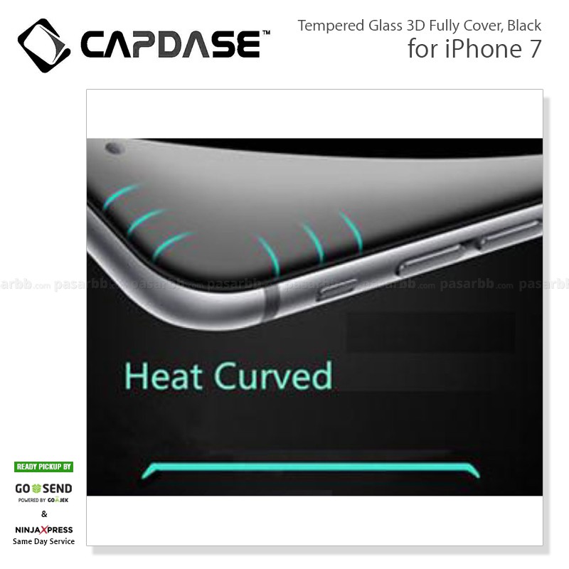 Capdase Original Premium Tempered Glass 3D Full Cover 0.2mm for iPhone 7 / 7 Plus