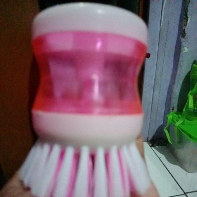 Dt.shop.medan 2in1 Sikat Cuci Piring + Dispenser Sabun Tanpa Gagang