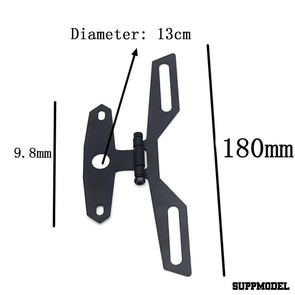 SPM Motorcycle Folding License Plate Holder Adjustable Tail Rear Light Bracket Rack