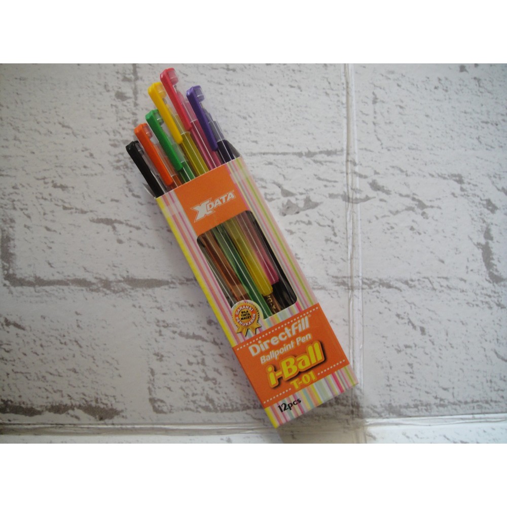 6 Pcs Pen / Ballpoint / XData Directfill Ballpoint T-01 i-Ball