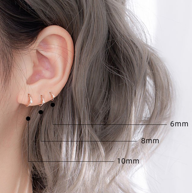 Anting Tusuk Gantung Bahan Sterling Silver Desain Lingkaran Gaya Simple Cantik Untuk Wanita