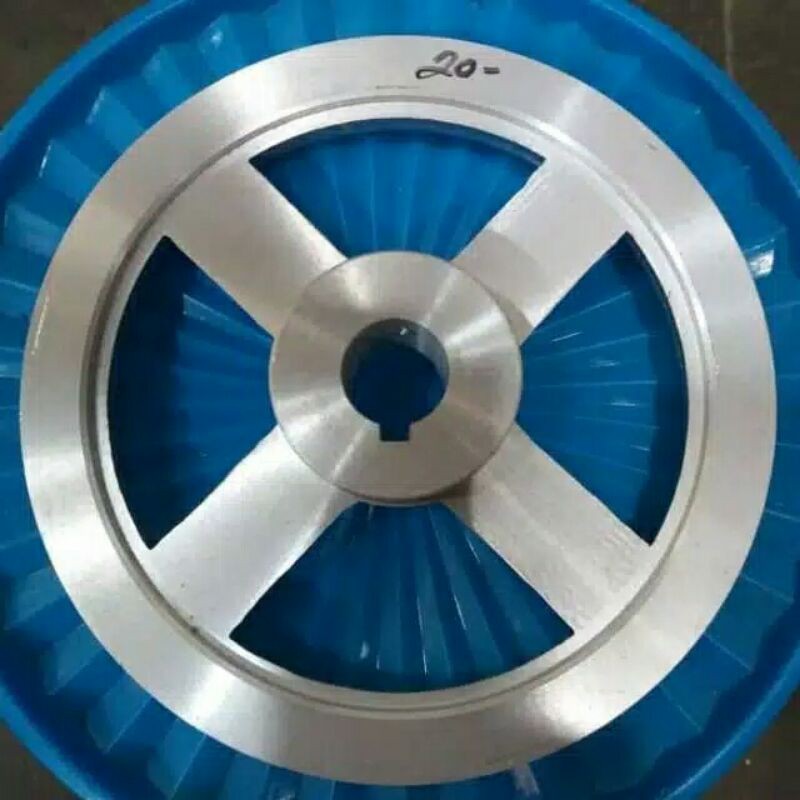 pulley puli jalur A1 - 5 inchi as 20mm puli alumunium