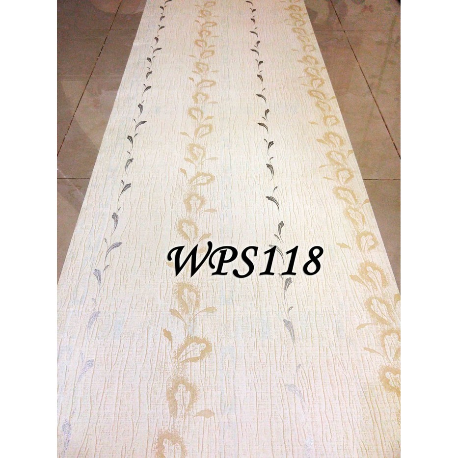 New Arrival WPS118 CREAM N GOLD SILVER VECTOR wallpaper-dinding walpaper stiker Murah