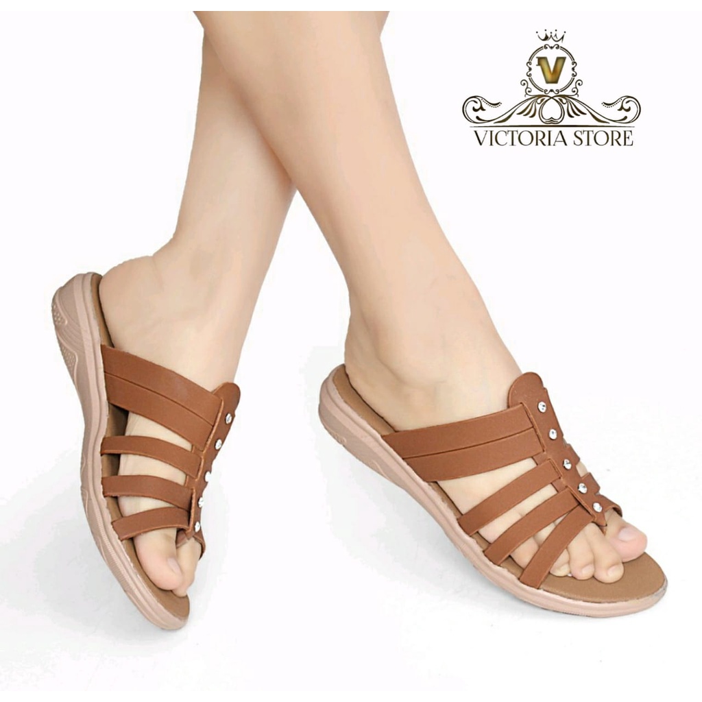 Sendal Wanita Wedges Kekinian Terbaru Murah Sandal Wedges Wanita Kekinian