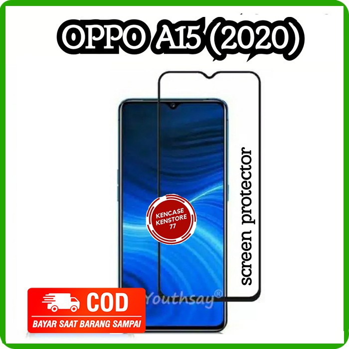 Tempered Glass Oppo A15 New Anti Gores Kaca Full Cover Oppo A15