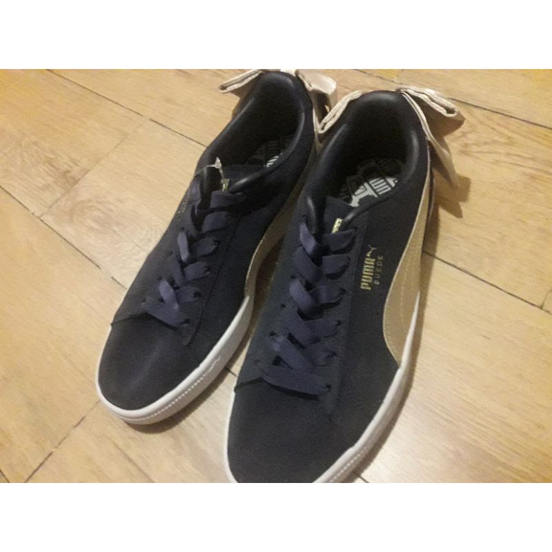 puma bow trainers black