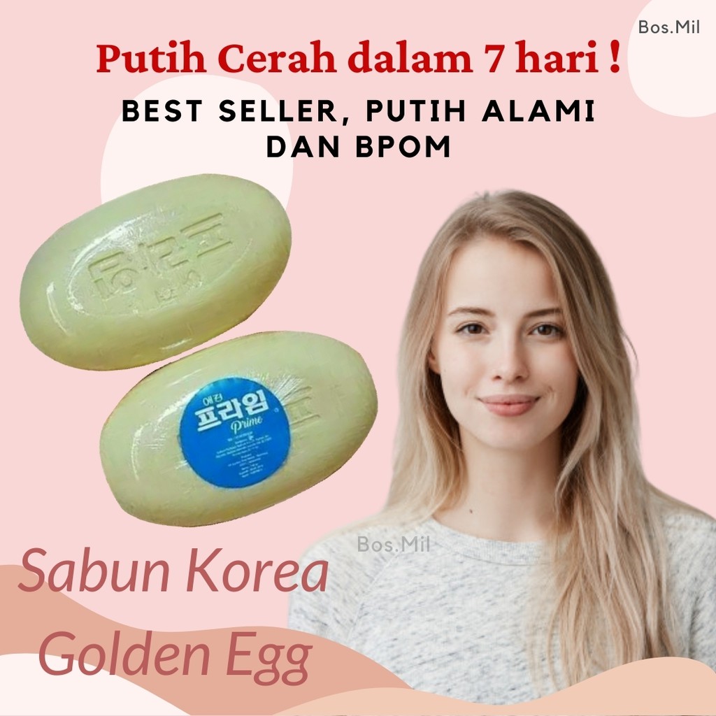 Sabun Telur Pemutih Korea glowing korea golden egg prime miracle soap qm glowing BPOM