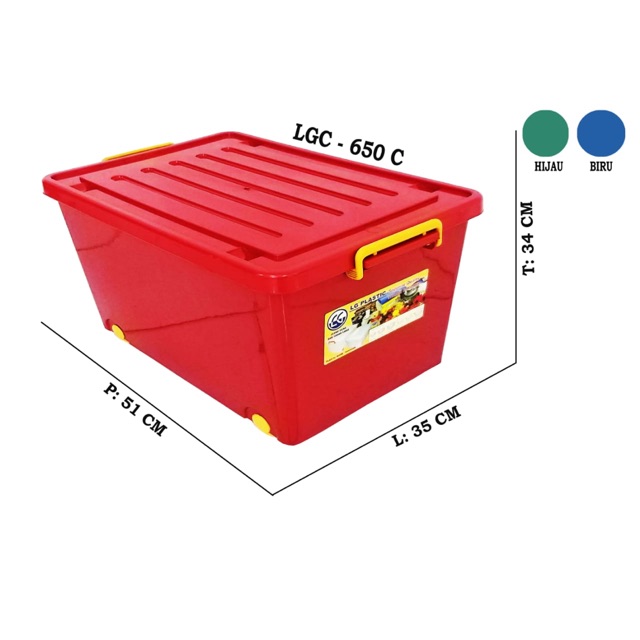 box container 60 liter/ box penyimpanan/box roda/boxer/container