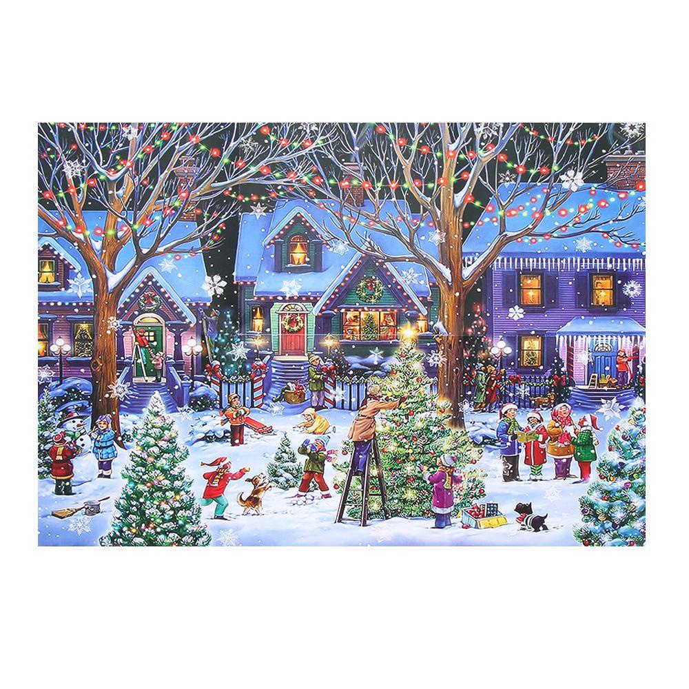 R-flower 1000pcs Mainan Edukasi Puzzle Jigsaw Motif Snowman / Natal Untuk Anak / Dewasa