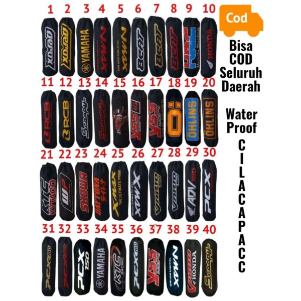 Grade A (Anti Air)cover belakang shockbreaker/sarung shockbreaker/nmax/yss/showa/wp/ohlins/ktc