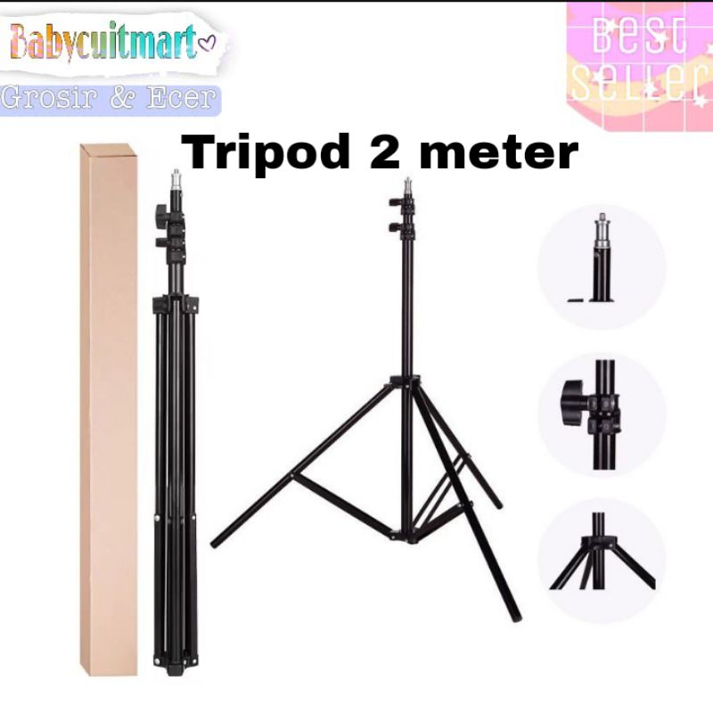 Tripod Hp 2M Plus Packing Tripod 2 Meter Kamera For Ring Light Aluminium