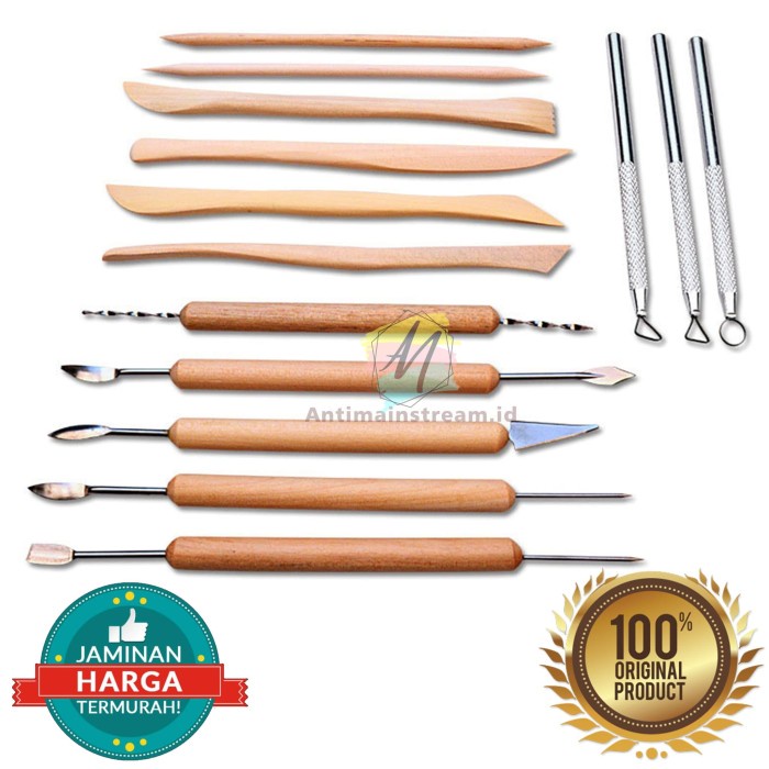 UKIR-ALAT- 14 SET PISAU UKIR PAHAT KAYU, CLAY, TANAH LIAT, BESI BONUS POUCH -ALAT-UKIR.